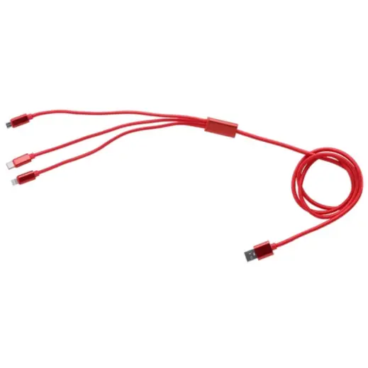 Crimson Flow 3-in-1 Charger Red